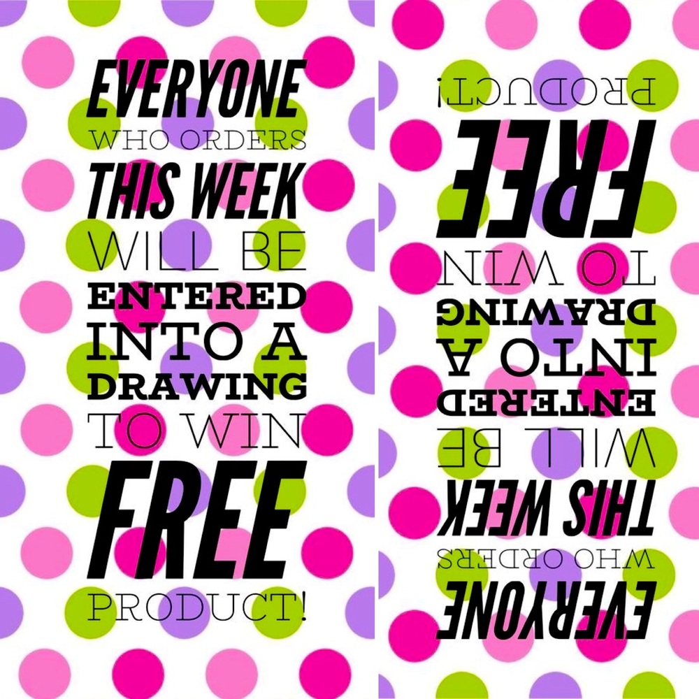 Buy something and get entered into a drawing!